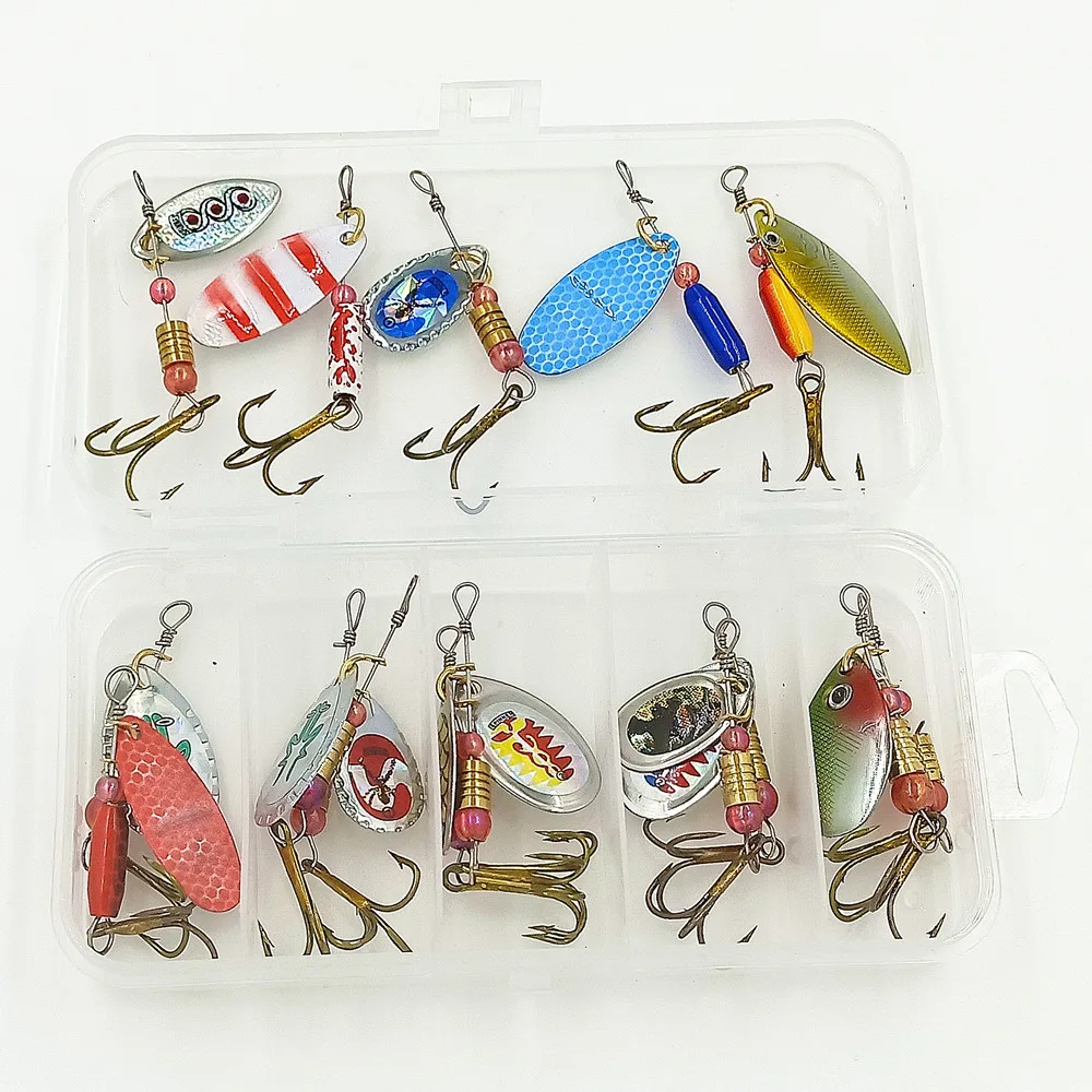 

5-30pcs/box Fishing Bait Set Spoon Fishing Lure Metal Jigging Artificial Bait Sinking Jig Hooks