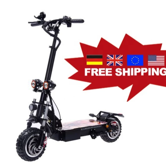 

free shipping Hot Selling New Design 11inch Off Road 60v 5600w dual motor electric mobility scooter for adults