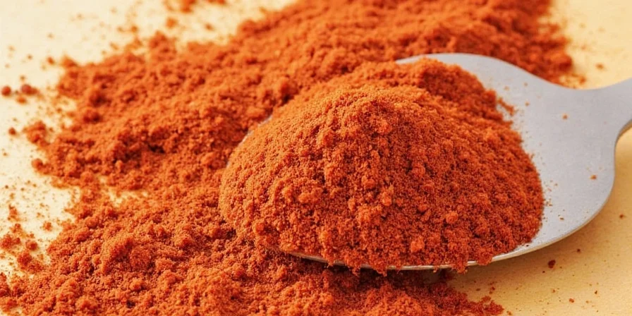 Chorizo spice ingredients laid out on a wooden table