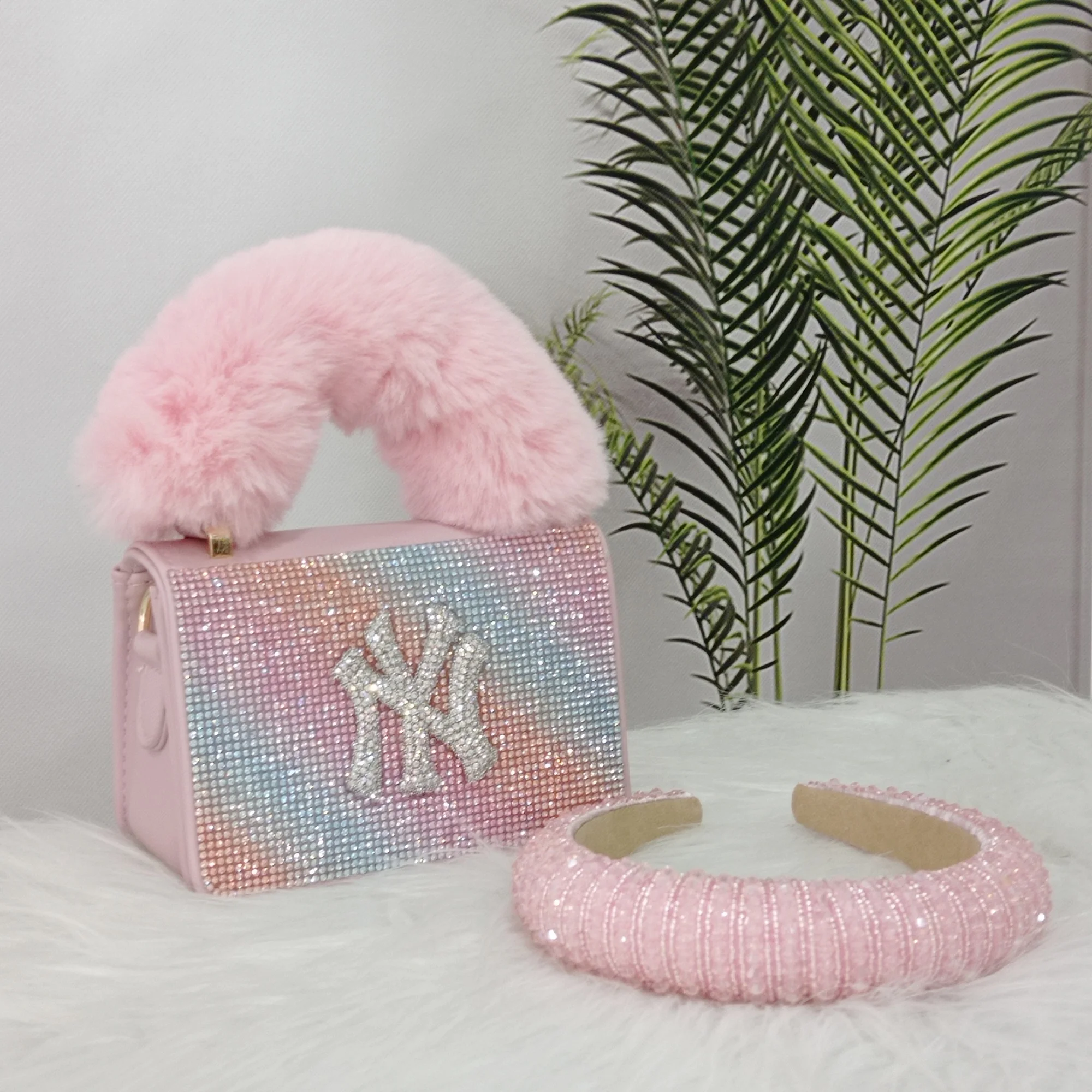 

Glitters Purses and Headband Set Headband Luxury Ladies Bags NYC Handbags and Purses for Women