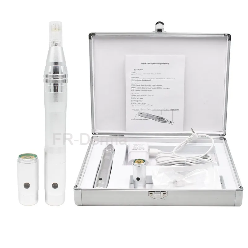 

FR OEM service derma roller electric dermaroller pen, Silver,blue
