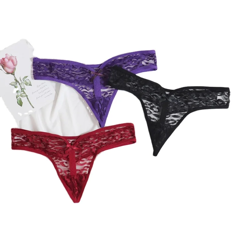 

Women Sexy Lingerie Lace Underwear Floral Lace Sexy Elastic Waist See Through Seamless Underwear Panties