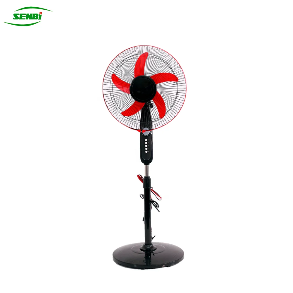 12v 16 inch 18 inch led home solar light stand fans dc ac with timer