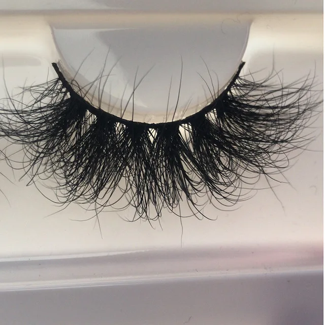 

3D Mink Fluffy 25mm Eyelashes Customize Full Strip Bulk 25 mm Mink Lashes