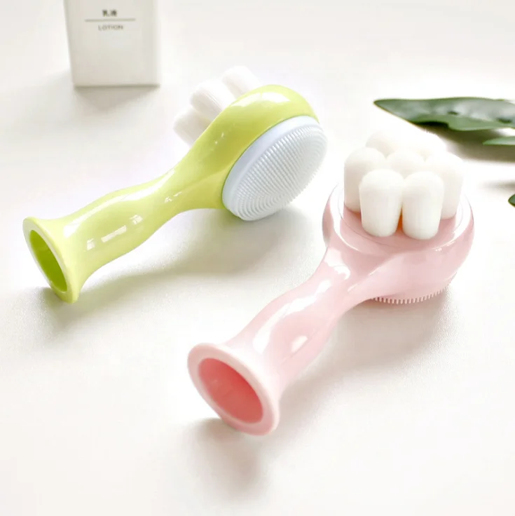 

Professional Flower Shaped Beauty Skin Care Facial Cleansing Brush Device Double-sided Facial Brush