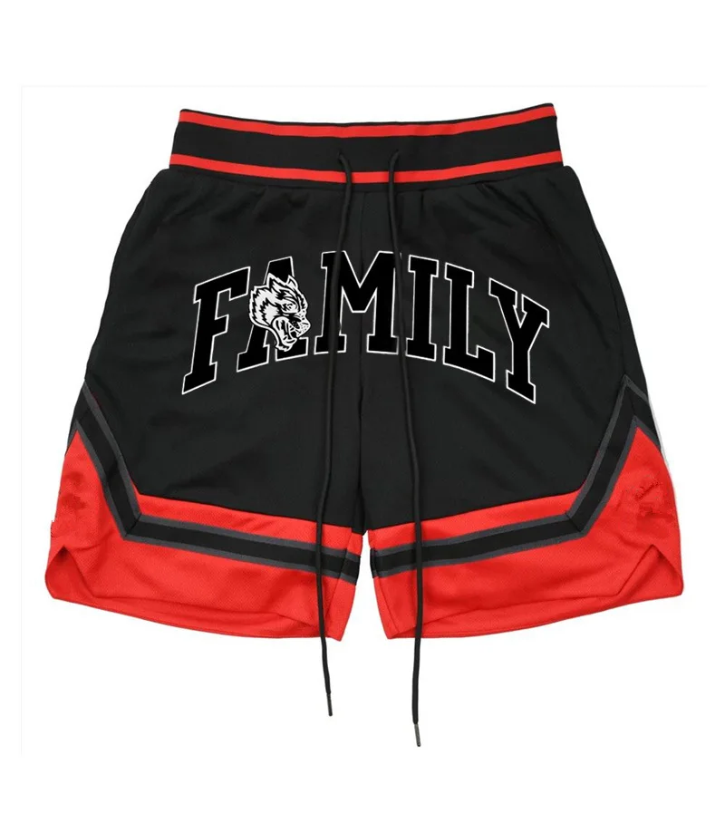 

Wholesale Custom Logo Mesh Sport Striped Vintage Retro Men Embroidered Basketball Shorts With pockets, White