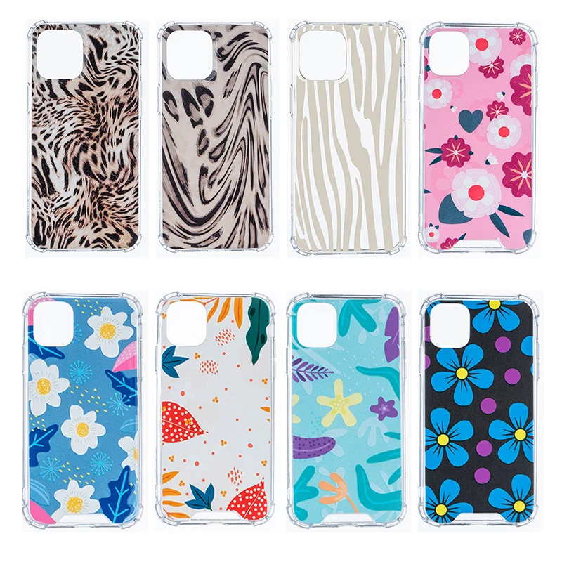 

Acrylic Back Covers Four Corner Shockproof TPU PC Printing Phone Case For iPhone 12, Multi
