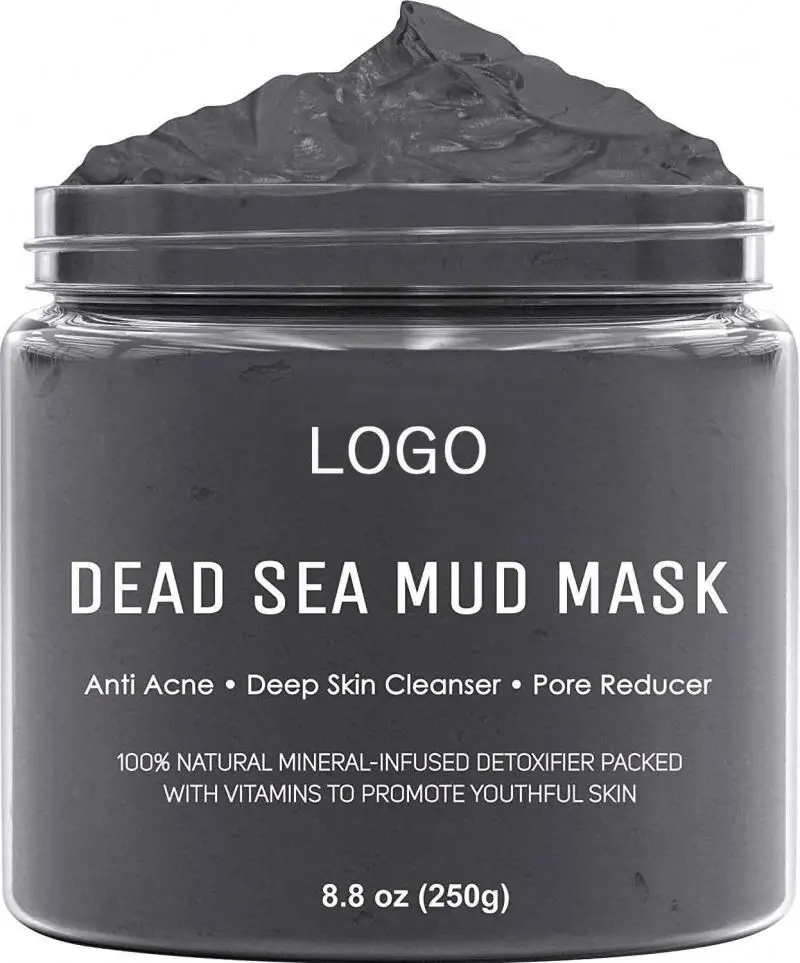 

Natural And Organic 250G Deep Skin Care Cosmetic Face Clay Mask Oem Odm Private Label Facial Dead Sea Mud Black Box Mask