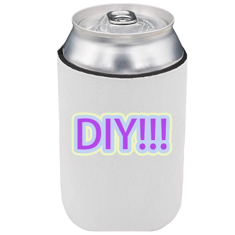 

DIY Cheap Logo Foldable Sublimation Blank White 12Oz Insulated Neoprene Can Cooler Sleeve