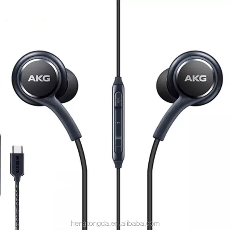 

good quality EO-IG955 In-ear Headphone With Mic Wired Headset For Samsung Note10 s20 Headsets For AKG Type-C Earphones, Black white