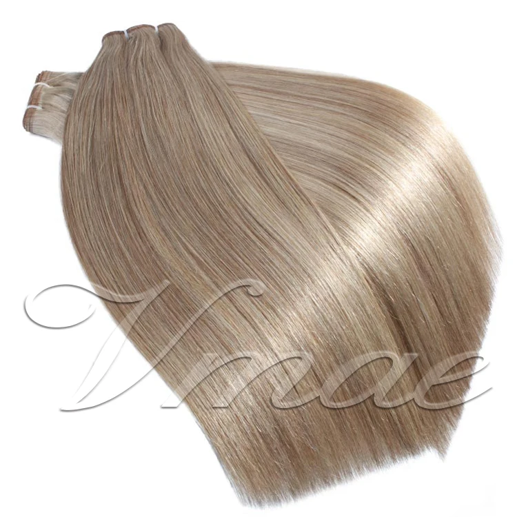 

VMAE Double Drawn Silk Straight #27/#1b/#1/#4/#613 Raw Cuticle Aligned Virgin Flat Silk Weft Hair Extensions