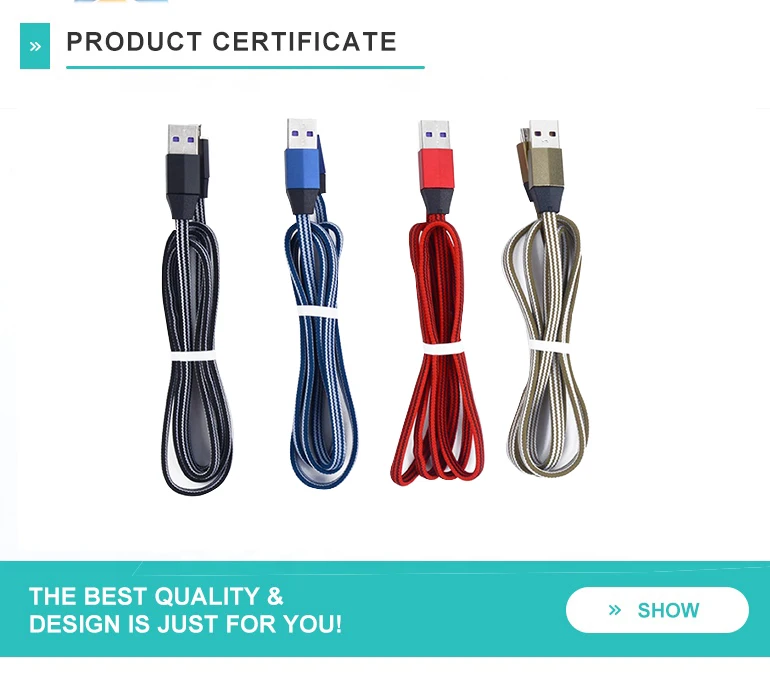 1 Meter 2.1A data cable flat data transmission quick charger cable cable usb for Android Phones - ANKUX.COM