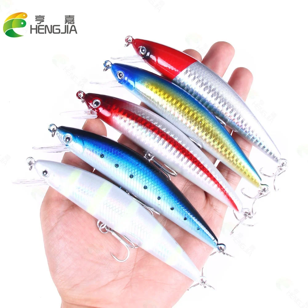 

Hengjia Sinking big hard artificial bait Minnow 120mm 39g heavy sink lure wholesale pike fishing lure, 5 colors available