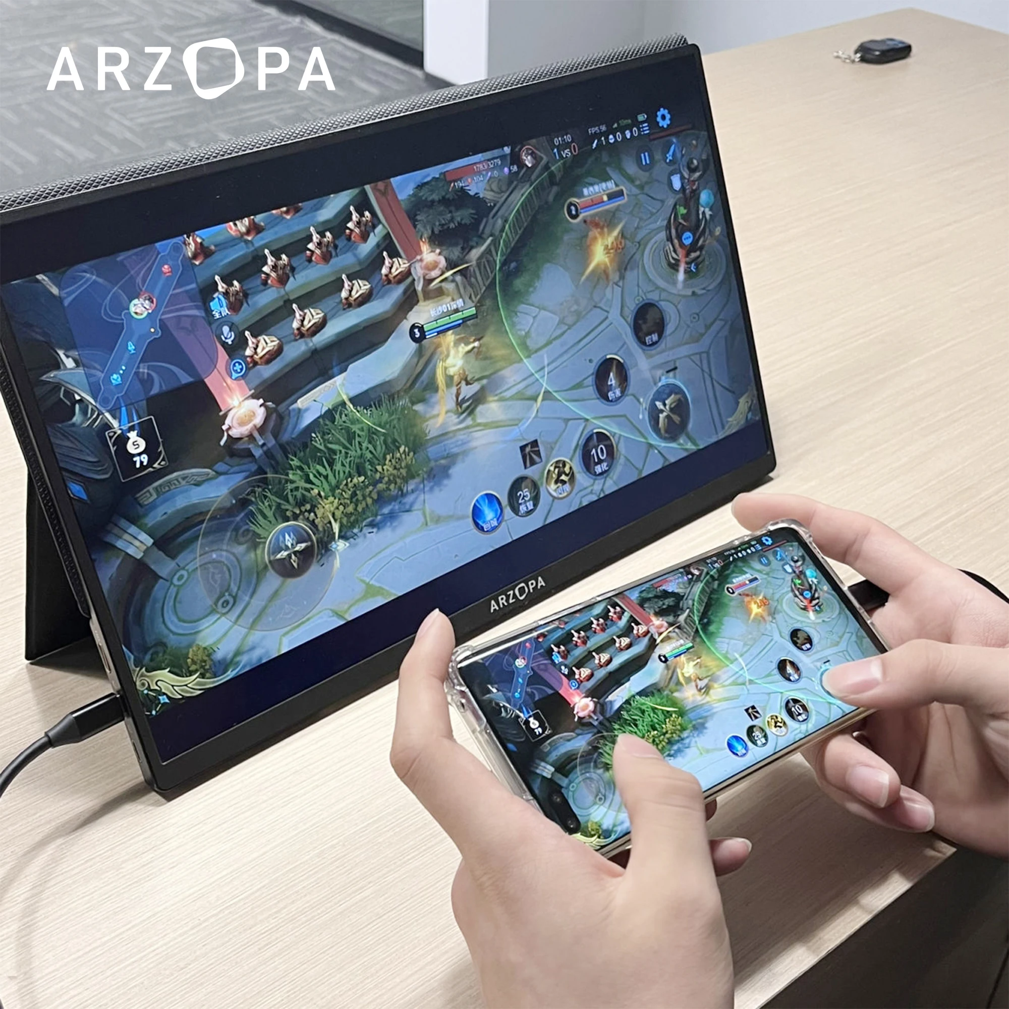 

Arzopa Low MOQ Schermo 15.6 Inch 144hz IPS PS5 Triple USB-C Portable Monitor For Laptop Gaming
