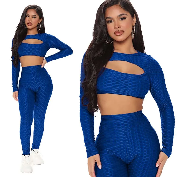 

2021 Fashion Summer 2 Piece Set Women Two Piece Yoga Outfits Sexy Women Clothing Two Piece Jogging Sets For Women