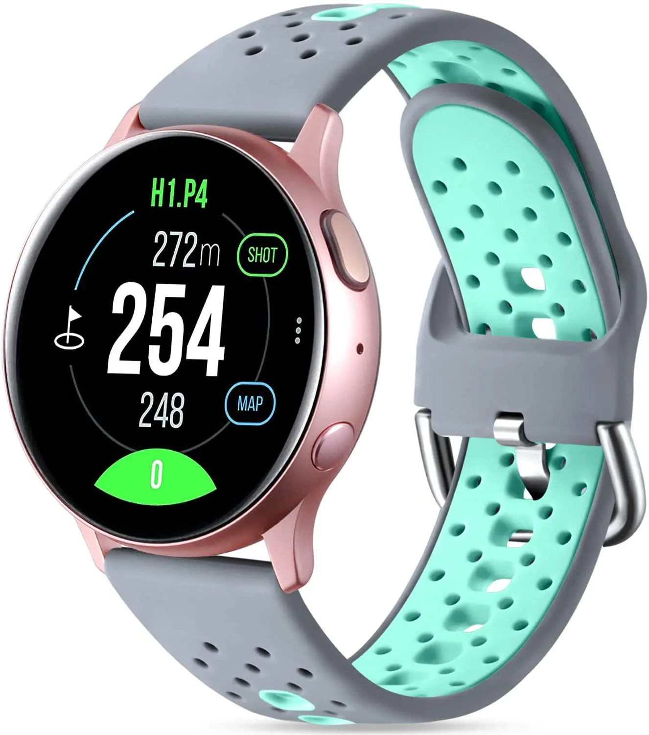 

Rubber Plastic Silicone Watch Band 20mm for Garmin Watchband Samsung Dual Color Sport Watch