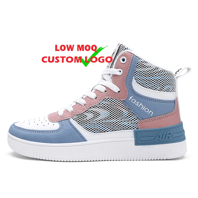 

Custom LOGO high top comfortable zapatillas casual walking style sport white shoes for women's Fashion sneakers 2021