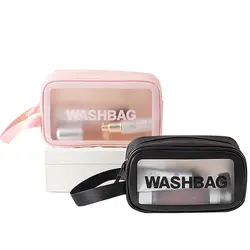 Travel Transparent Cosmetic Bag PVC Women Zipper C