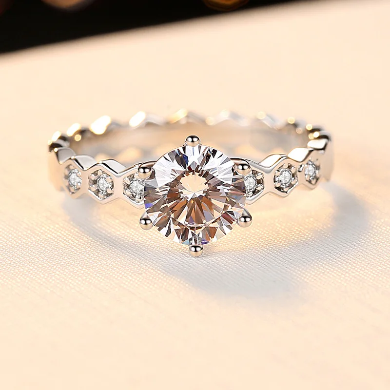 

online ring store diamond engagement luxury wedding rings jewelry women mossanite ring
