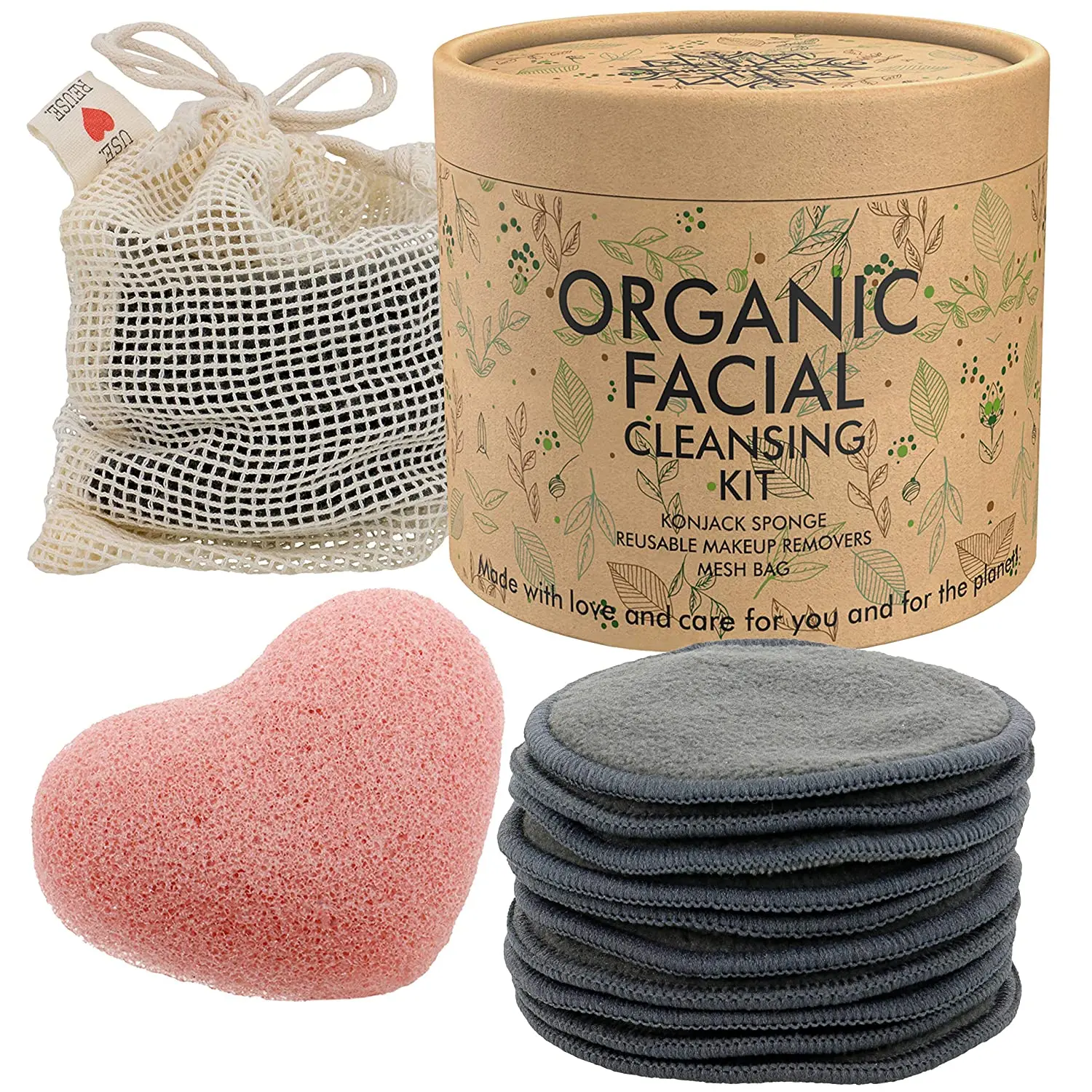 

Eco Custom 2 3 4 Layer Make Up Set Instruction Note 20 Reusable Remover Bamboo Cotton Pads