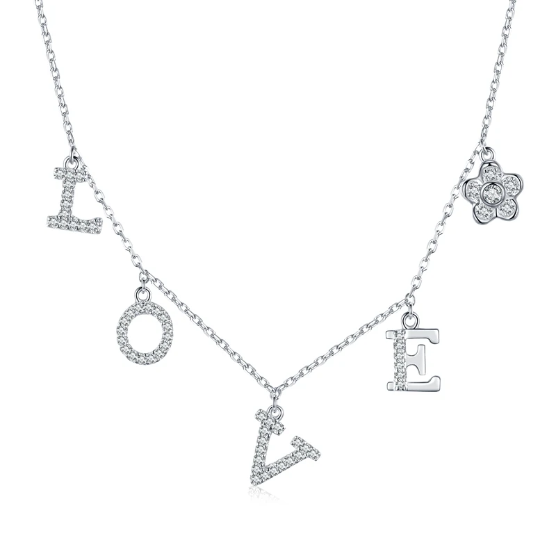 

Hot Sale Thanksgiving Christmas Couple Gift Love Pendant Necklace Silver 925 Necklace