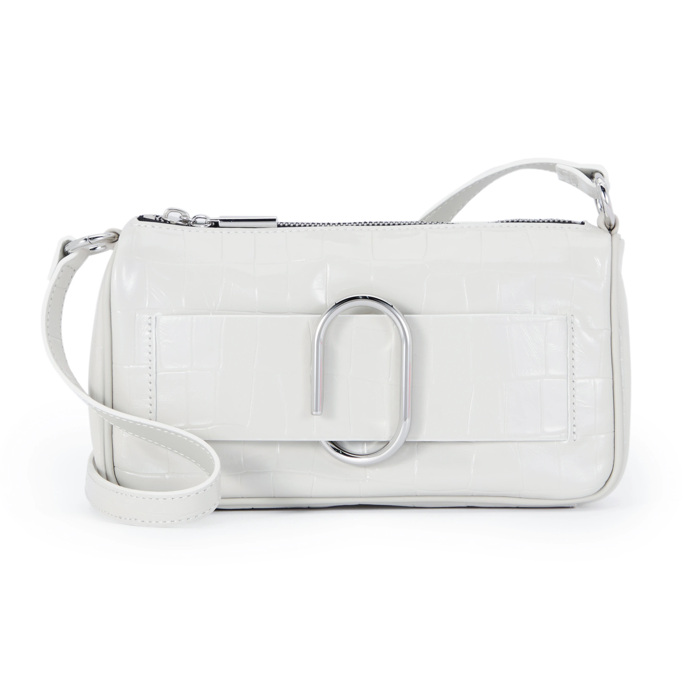 

new fashion small square bag cowhide lady bag stainless shoulder bag, White