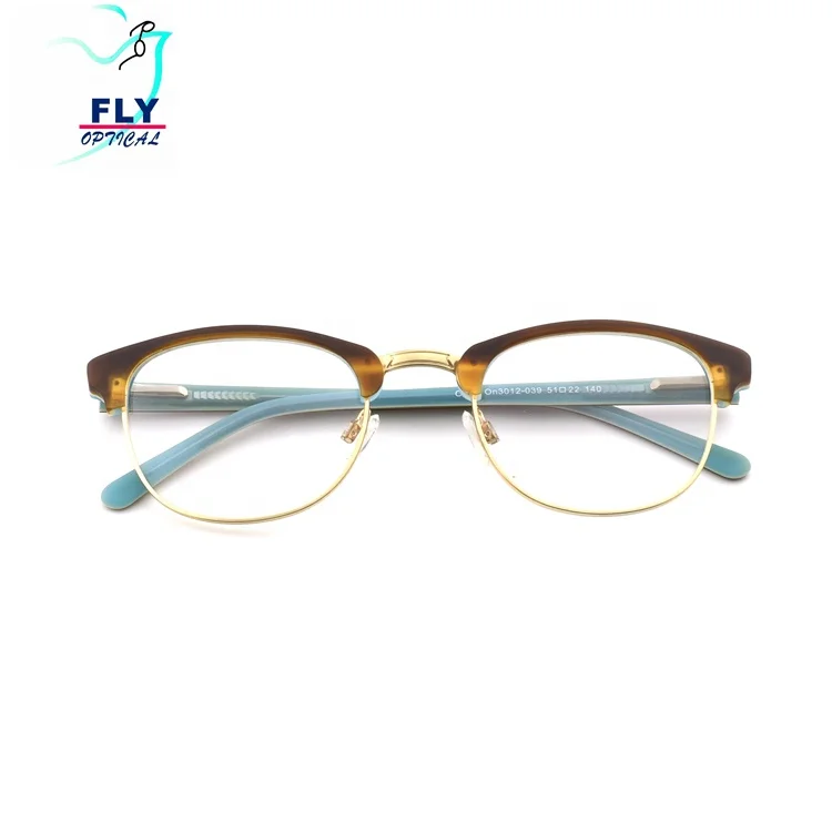 

FLY 2019 Wholesale Half Frame Acetate Optical Eyeglasses Frames For Women