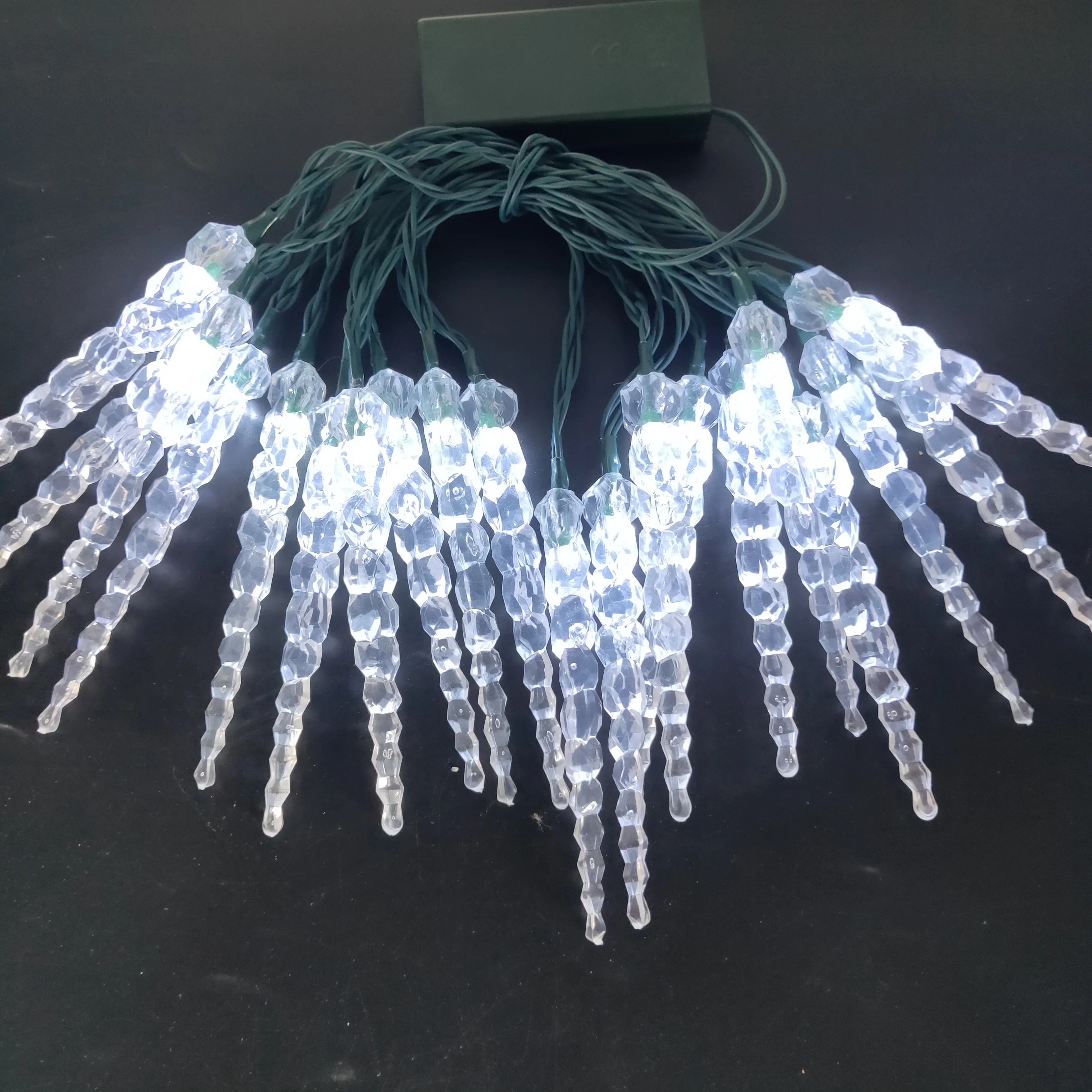 10 icicle battery operated light, easter lights. festival battery lights.indoor use