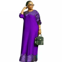 

WY2879 African Dresses for Women Plus Size Gown Dashiki Bazin Riche Patchwork Long Maxi Dress Traditional African Clothing