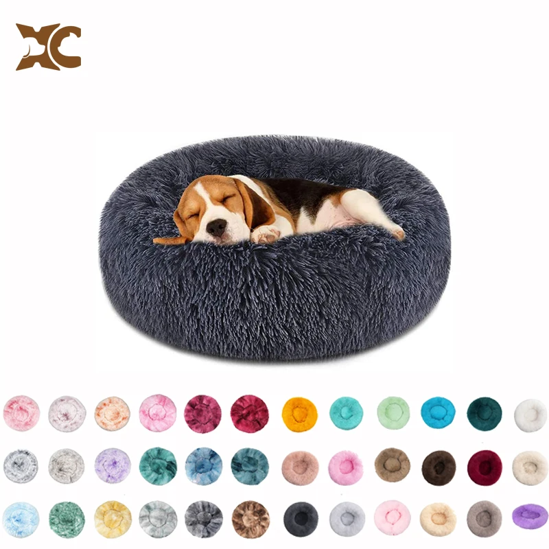 

Luxury Memory Foam Cheap Plush Orthopedic Chew Proof Large Donut Pet Dog Beds & Accessories Washable Fur Furniture Suppliers