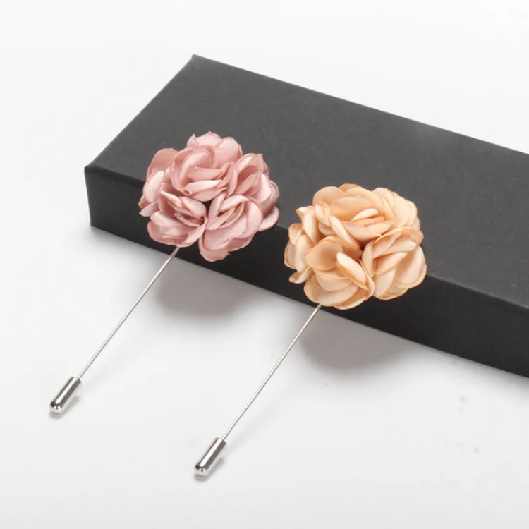 Wholesale high quality flower brooch men fashion design pins for suit factory