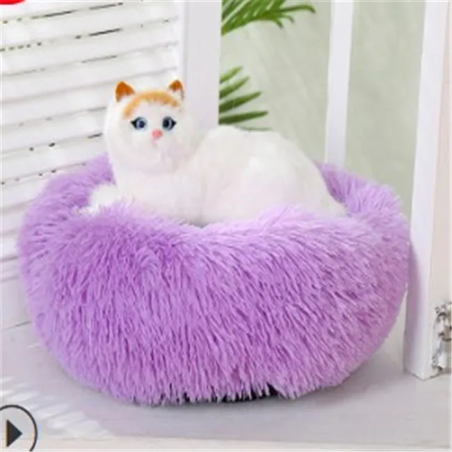 

Comfortable Pet Donut Cushion With Anti-slip Backing Dog Beds Round Pet Sleeping Bed For Dog