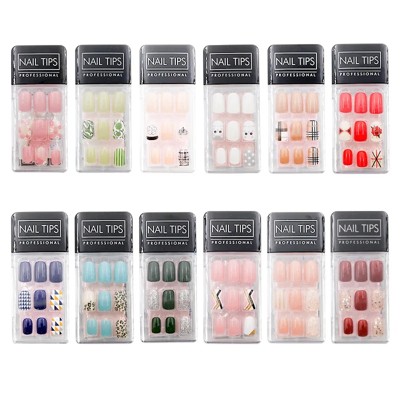 

30pcs Makeup magic nail Press false nail tip artificial, As pic