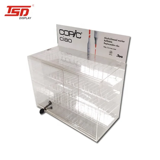 
retail store floor pos pen display stand/stationery display shelf rack 