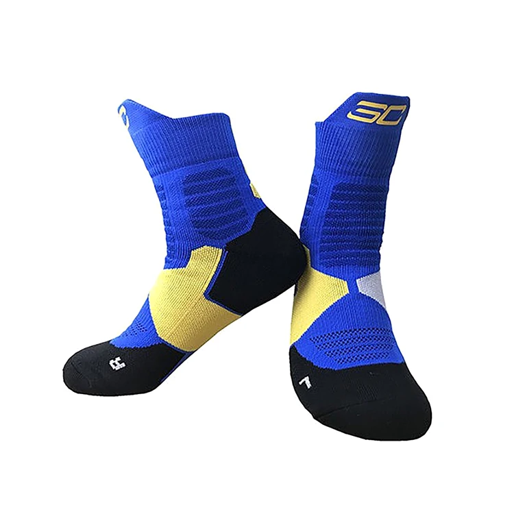

China Designer Custom Athletic Men'S Compression High Quality Elite Basketball Sports Socks Embroidery Custom