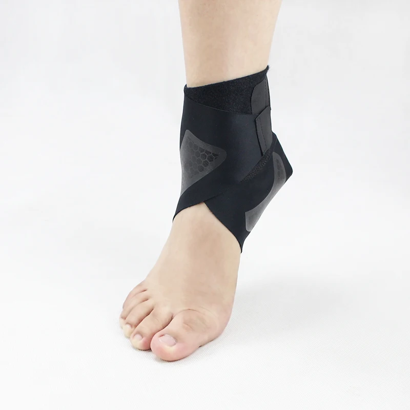 

Custom Logo Adjustable Neoprene Ankle & Wrist Support Gym Ankle Brace for for Working Out, Black
