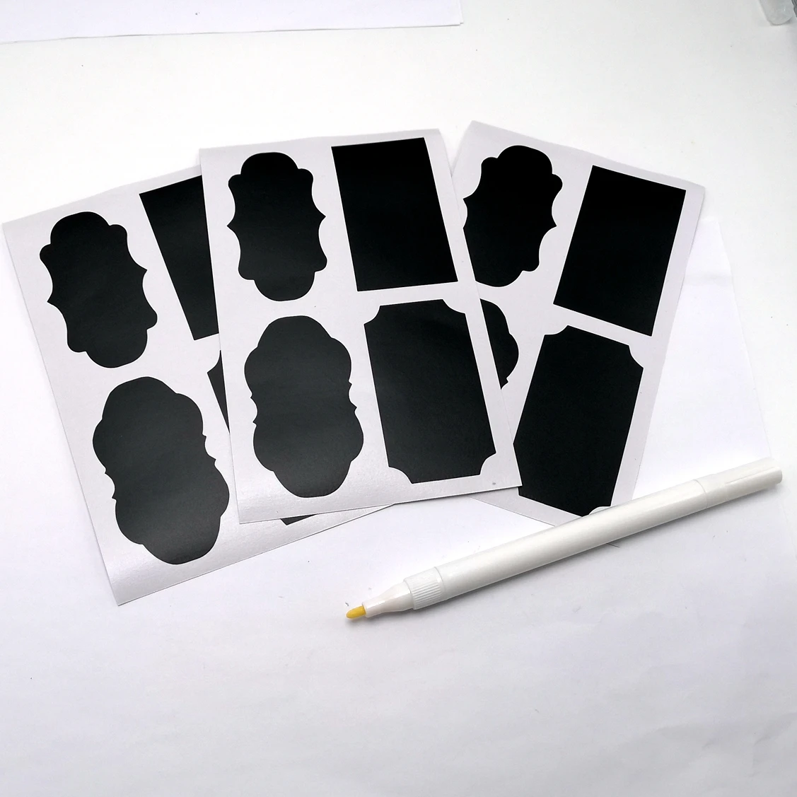 Removable Waterproof Chalkboard Labels With 1mm White Chalk Marker Pen