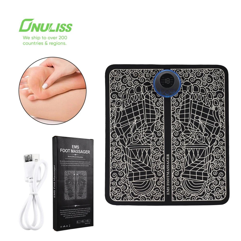 

Household Acupoints Massager Foot Mat Portable EMS Electric Massage Pad Electric Foot Massage Pad