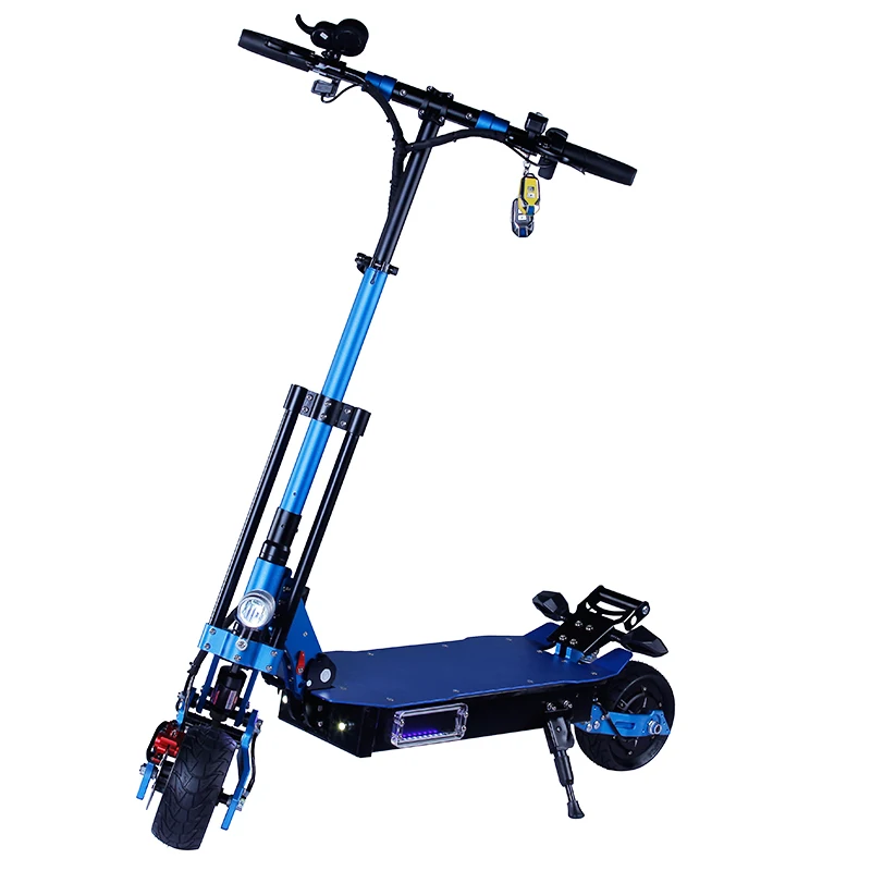 

Chinese High Quality Adult 60v 3200W 20A 35A Samsung battery wide wheel 11inch dual motor electric scooter with seat, Red/blue/golden