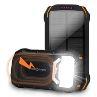 

Waterproof IPX7 26800mah Qi Wireless Fast Charging Solar Power Bank Built-in Flashlight with SOS mode