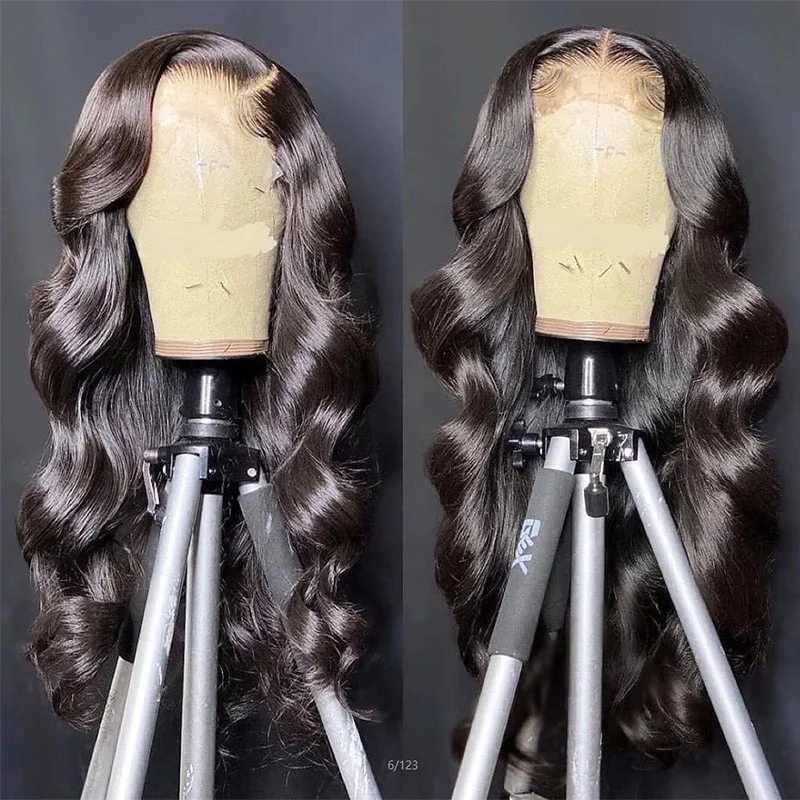 

Wholesale 150%Density Transparent Lace Front Wigs Hair Body Wave Pre Plucked Natural Hair Wig Peruvian Hair
