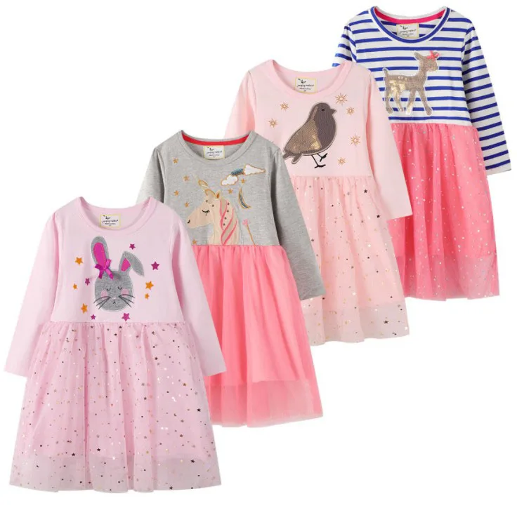 

kids boutique clothing high quality cotton casual little girls spring summer princess dresses 2021, As picture
