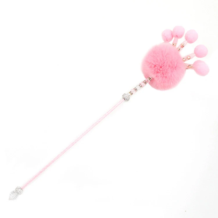 

Wholesale Interactive Plush Cat Teaser Stick with Bells Plastic Scratcher Cat Play Toy, Optional