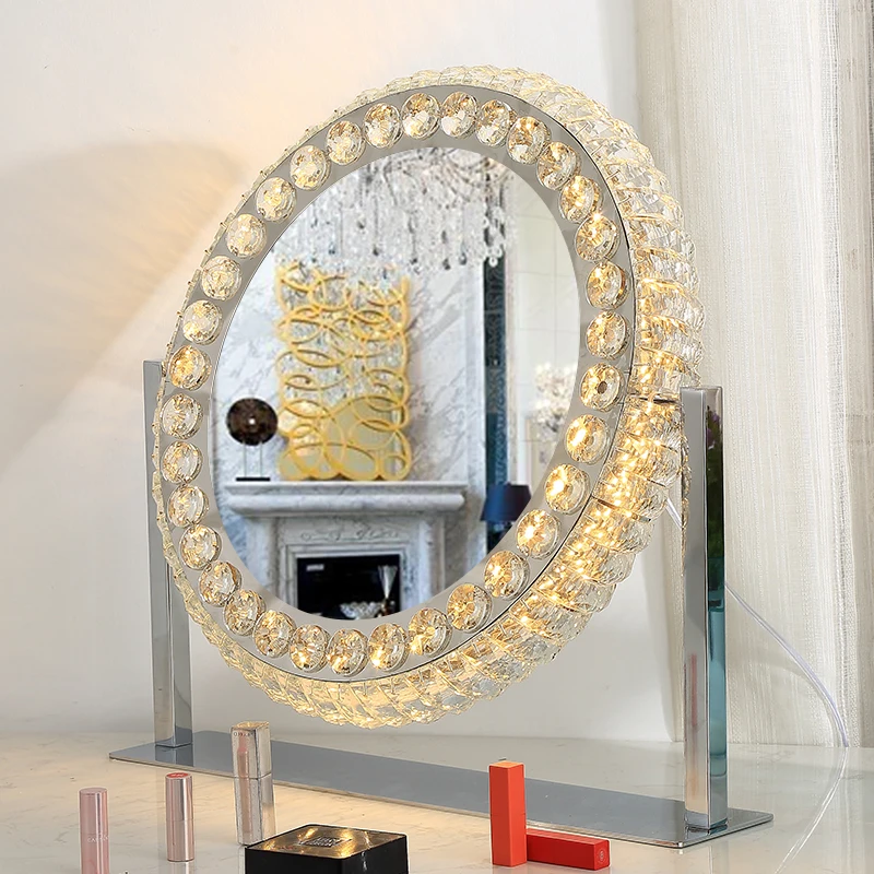 Led light bulbs dimmer switch makeup vanity mirror espejo hollywood for dressing table