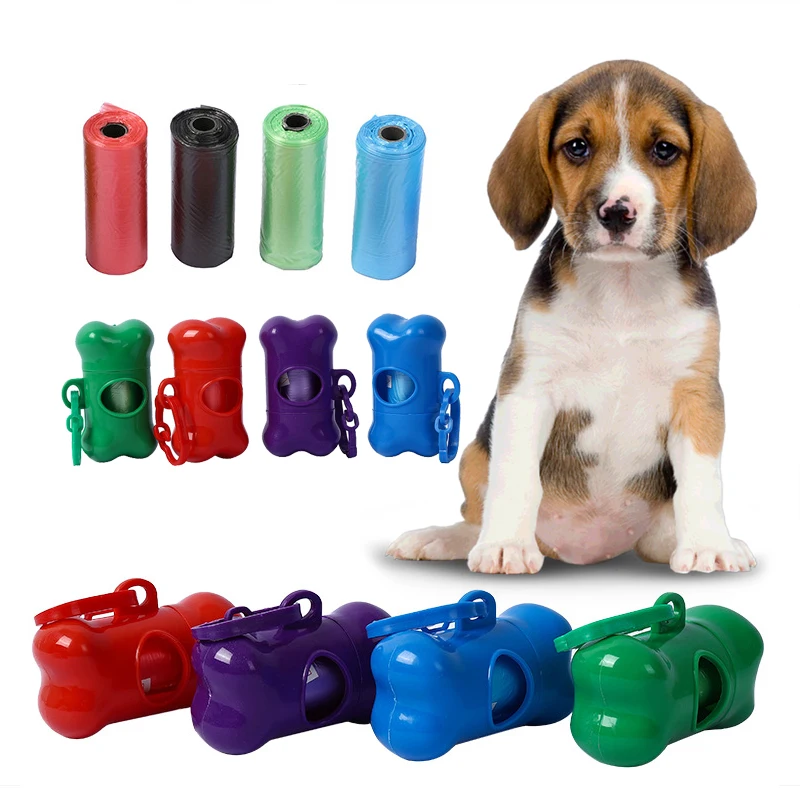 

Manufacturer customized pet color dog bone toilet picker with garbage bag Poop Bag for outside camping, Mix