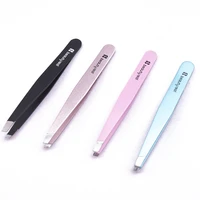 

Customizable private label stainless steel plating rust-proof eyebrow tweezers