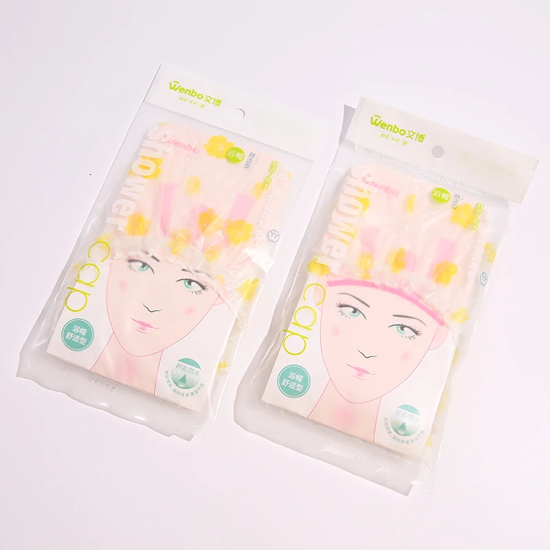 

Waterproof Shower Cap Fashion Wave Point Bath Hair Cover Thicken Elastic Bath Hat Bathing Cap For Women Bathroom Product, Yellow