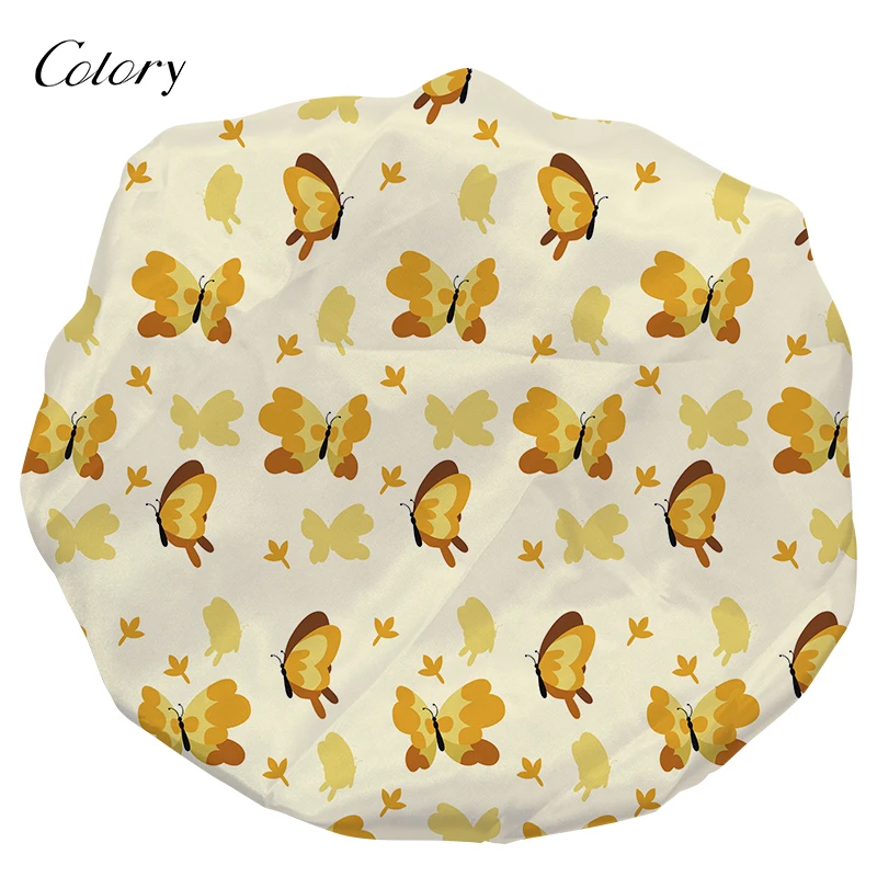

Colory Silk Cap Natural Hair Bonnets African Print Satin Bonnet, Customized color