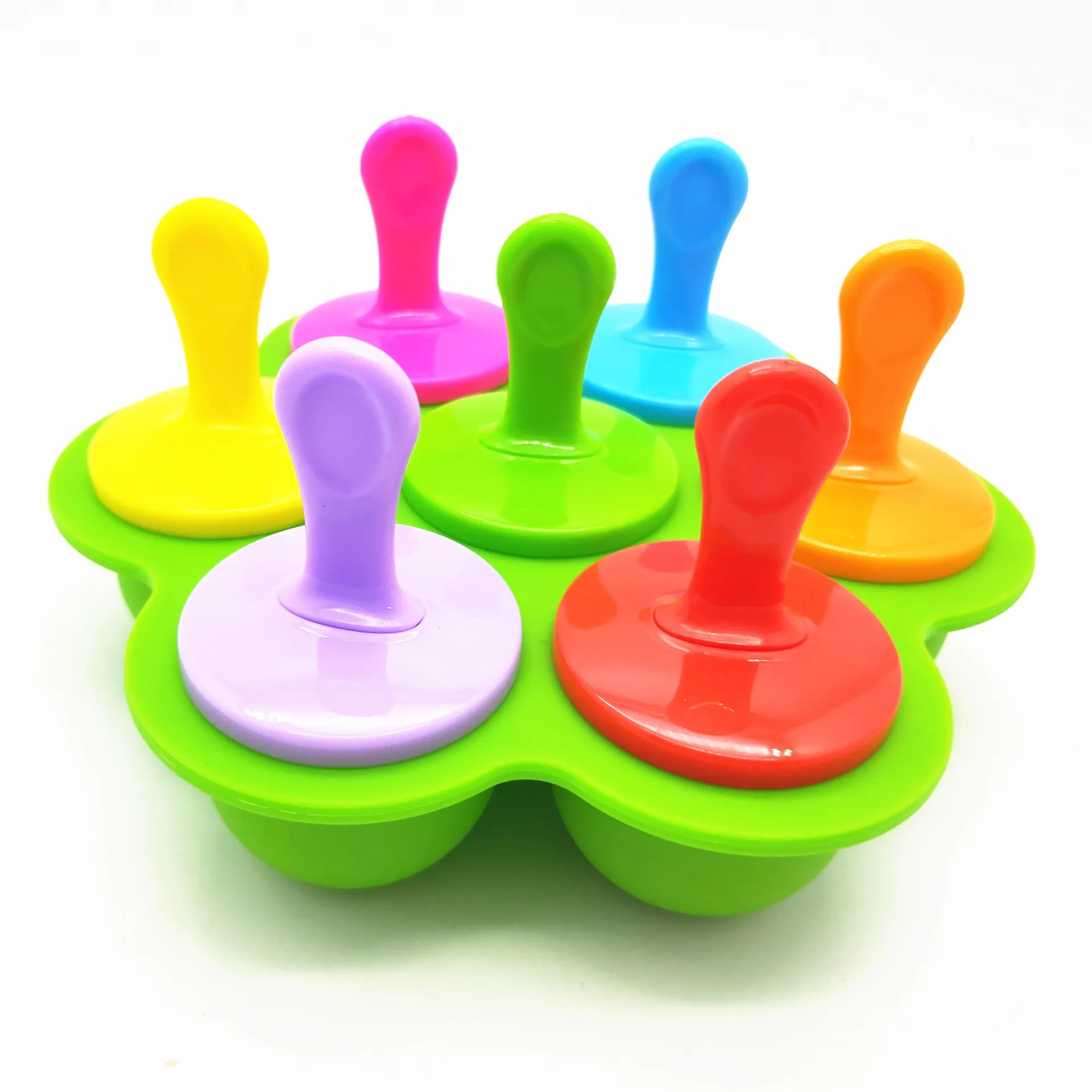 

BPA free 7piece Homemade Custom Premium Ice Cream Popsicle Mold Ice tray Maker