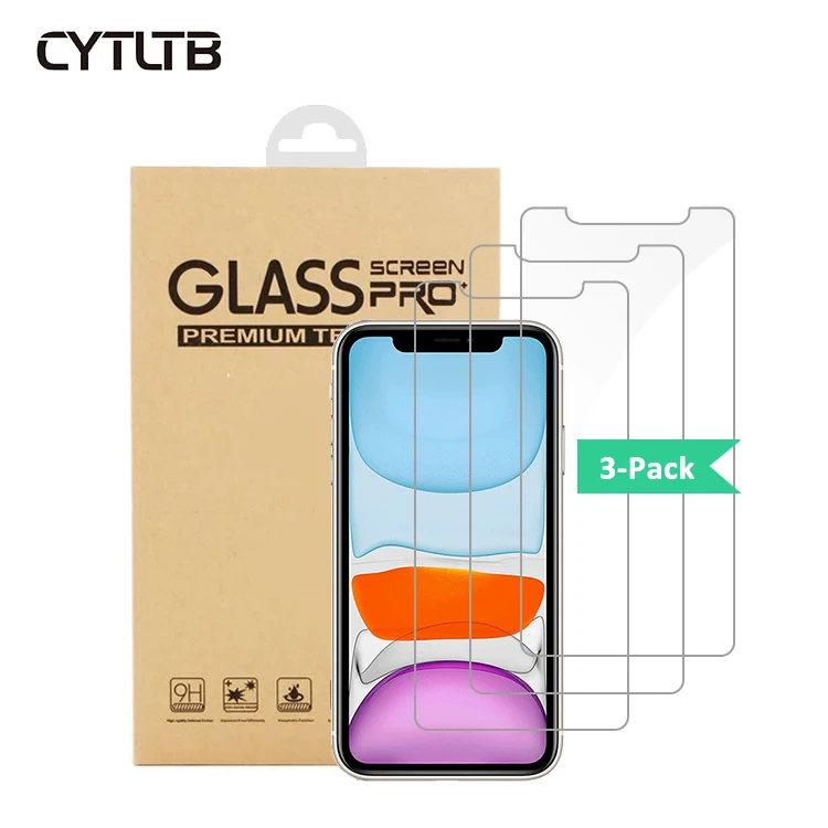 

3Pack Screen Protector For iphone 12pro max 11 XS MAX 2.5D Tempered Glass Screen Protection